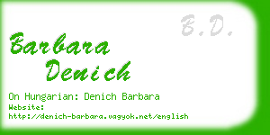barbara denich business card